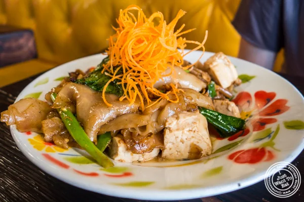 Pad see ew at Esanation, Thai restaurant in Hell's Kitchen, NYC