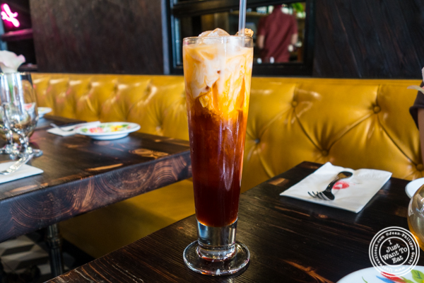 Thai Iced Tea at Esanation, Thai restaurant in Hell's Kitchen, NYC