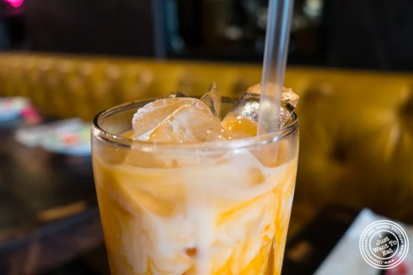 Thai Iced Tea at Esanation, Thai restaurant in Hell's Kitchen, NYC