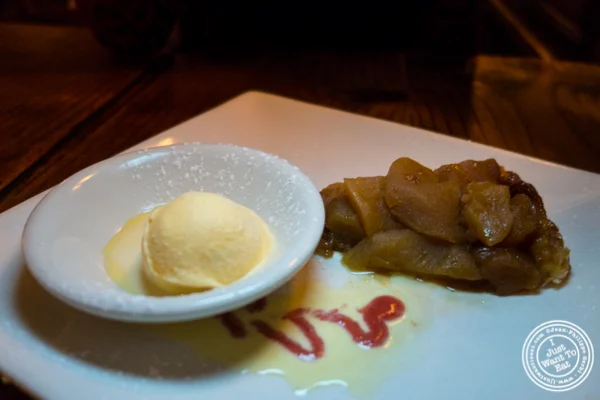 Tarte tatin at Chez Jacqueline in Soho, NYC, NY