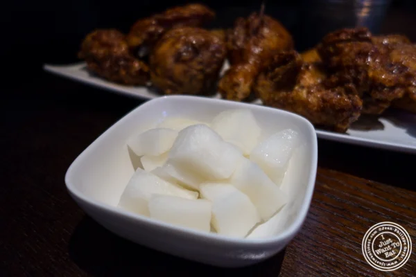 Daikon at BonChon Chicken, Financial District, NYC, NY