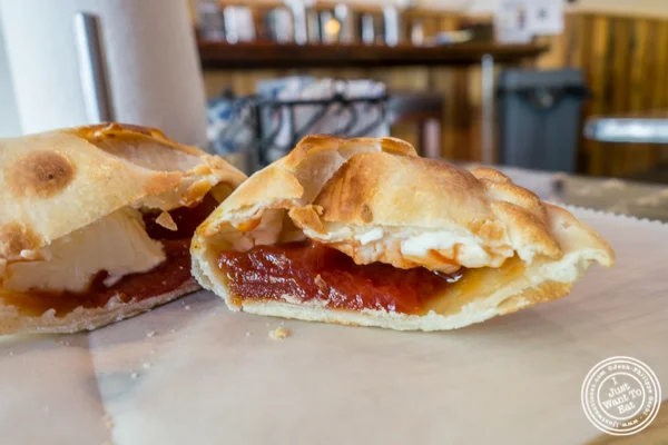 Guava and cheese empanada at Empanadas Café in Hoboken, NJ