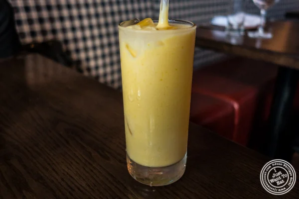 Mango lassi at Kurry Qulture in Astoria, Queens
