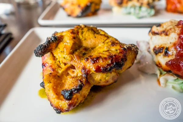 Achari chicken tikka at Kurry Qulture in Astoria, Queens