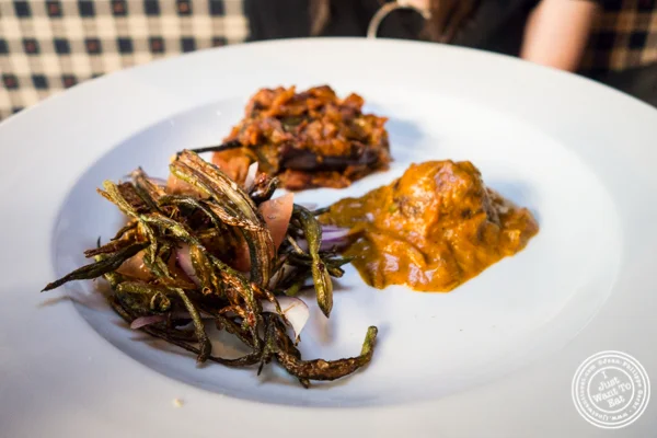 Vegetarian course at Kurry Qulture in Astoria, Queens