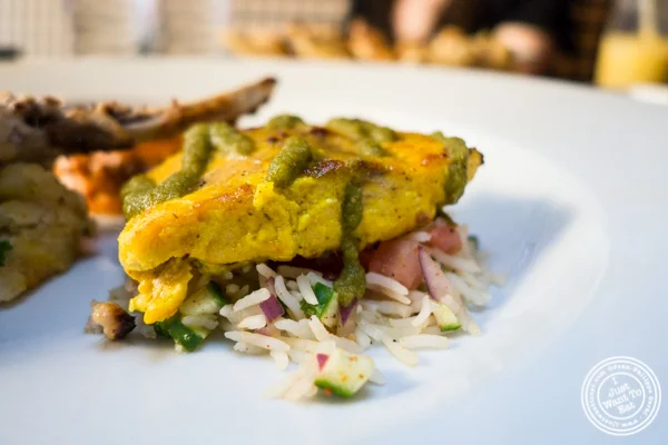 Tandoori salmon at Kurry Qulture in Astoria, Queens