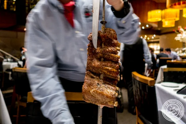Pork ribs at Fogo de Chao in NYC, New York