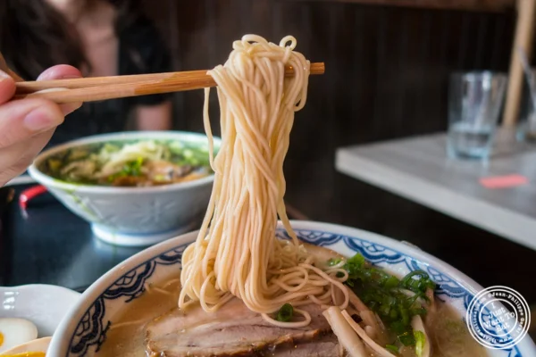 Chashu ramen noodles at Mentoku Ramen in Hell's Kitchen