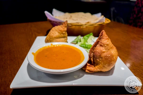 Samosa with Makhni sauce at Lala Sahab in NYC, New York