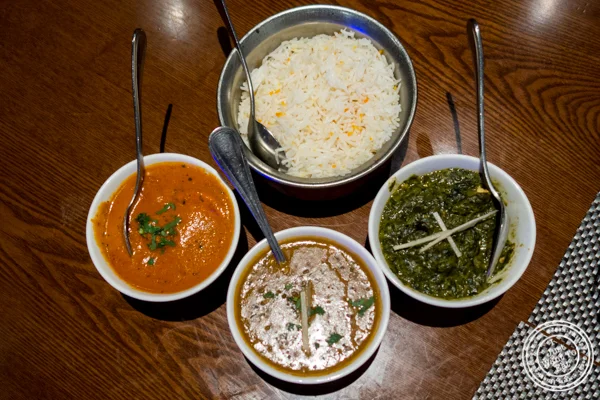 Entrees at Lala Sahab in NYC, New York