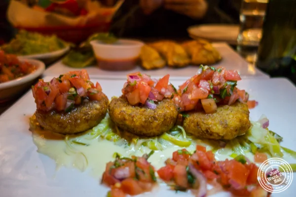 Plantain crusted goat cheese at Esperanto in Alphabet City, NYC