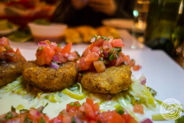 Plantain crusted goat cheese at Esperanto in Alphabet City, NYC