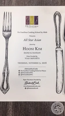 All Star Asian class at De Gustibus Cooking School at Macy's, NYC, NY