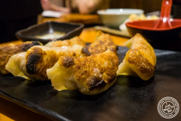 Fried pork gyoza at Sake Bar Hagi 46 in Hell's Kitchen, NYC