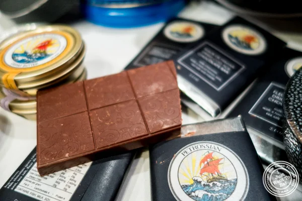 Fleur de Maviar chocolate bar at Petrossian in NYC, New York