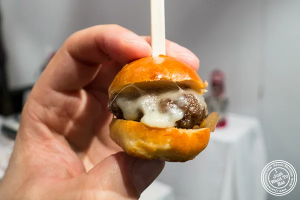 Cheddar sirloin burger from Marcia Selden Catering