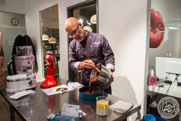 Chef Ron Ben-Israel making a cake