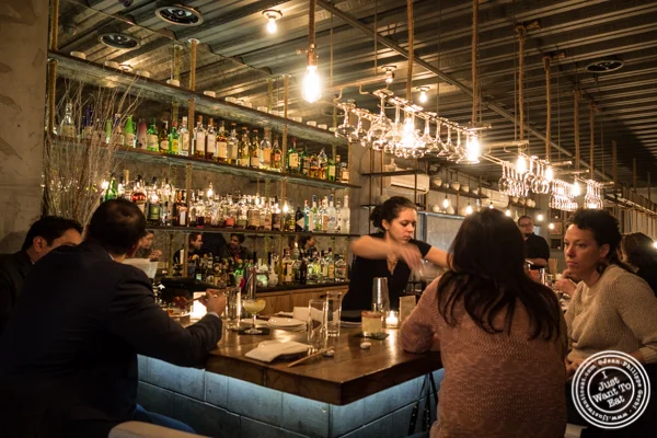 Bar area at Hanjan in NYC, New York