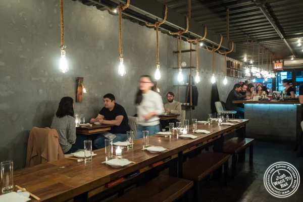 Dining room at Hanjan in NYC, New York