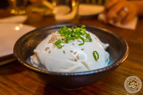 Homemade tofu at Hanjan in NYC, New York