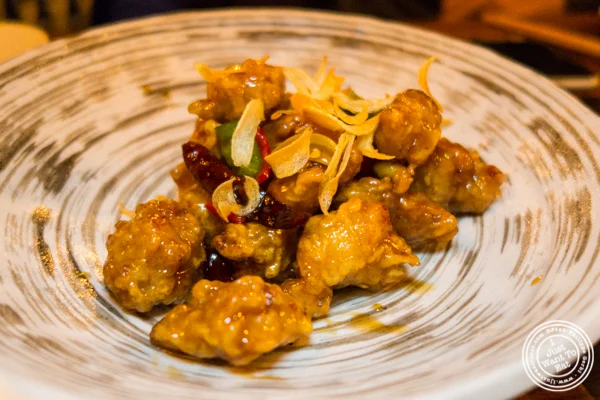 Spicy garlic fried chicken at Hanjan in NYC, New York