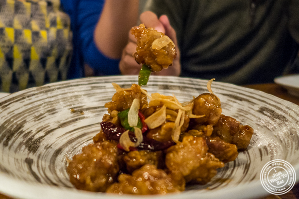 Spicy garlic fried chicken at Hanjan in NYC, New York