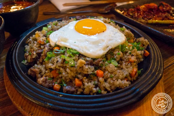 Wagyu beef fried rice at Hanjan in NYC, New York