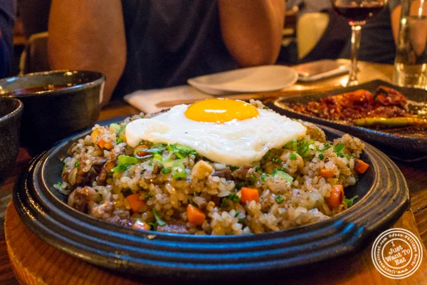 Wagyu beef fried rice at Hanjan in NYC, New York