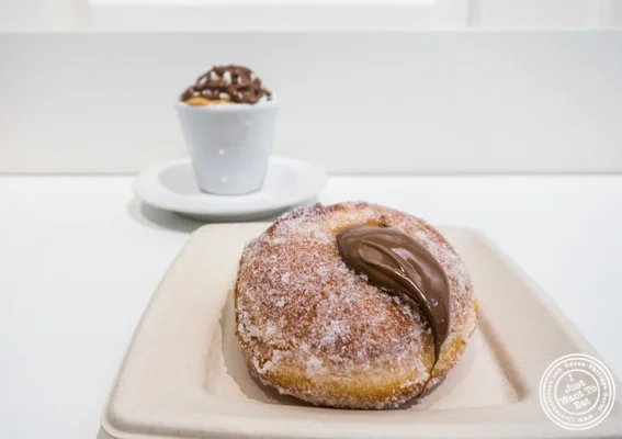 Nutella bombolone at Eataly Nutella Bar in NYC, NY
