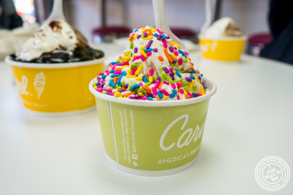 Vanilla soft serve ice cream at Carvel in Woodside, Queens