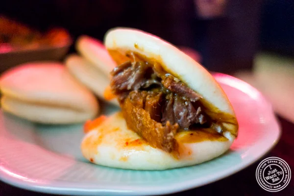 Confit duck bao at Chaan Teng in Hell's Kitchen, NY