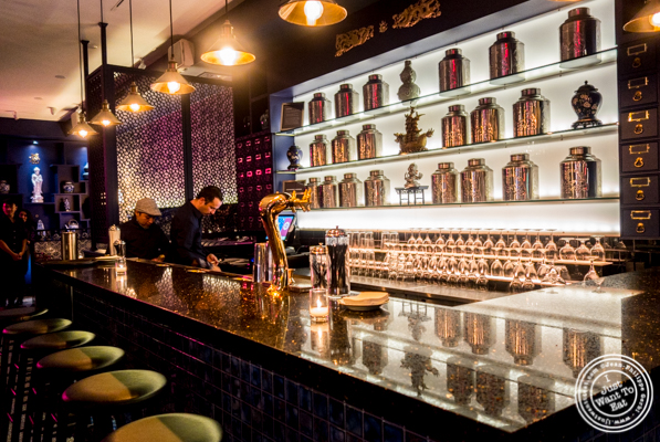 Bar area at Chaan Teng in Hell's Kitchen, NY