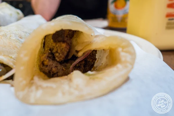 Shami kebab Kati roll at The Kati Roll Company in NYC, NY