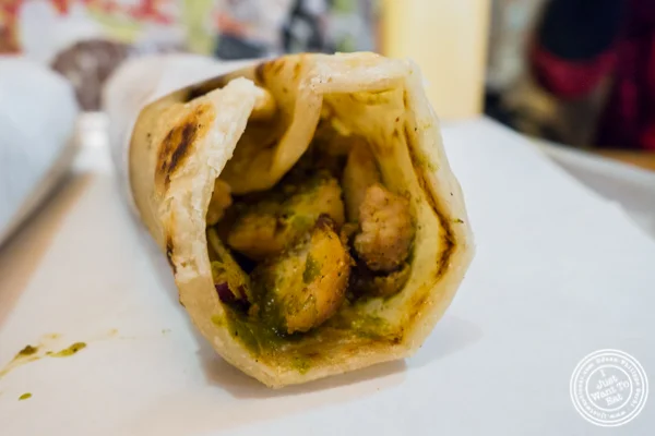 Chicken Tikka Kati roll at The Kati Roll Company in NYC, NY