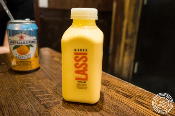 Mango lassi at The Kati Roll Company in NYC, NY