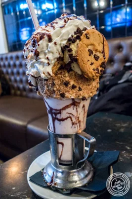 Vanilla Cookie milkshake at Black Tap Burger, Meatpacking District, NYC
