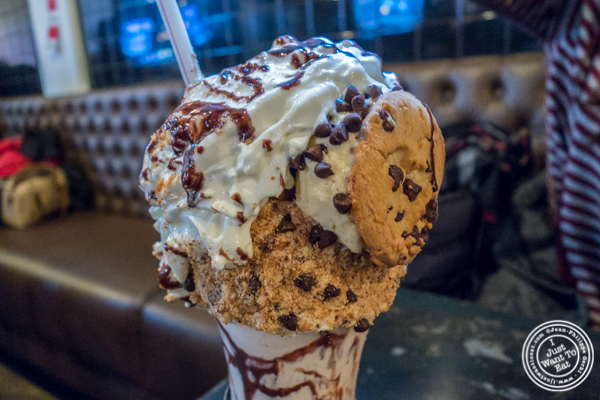 Vanilla cookie milkshake at Black Tap Burger, Meatpacking District, NYC