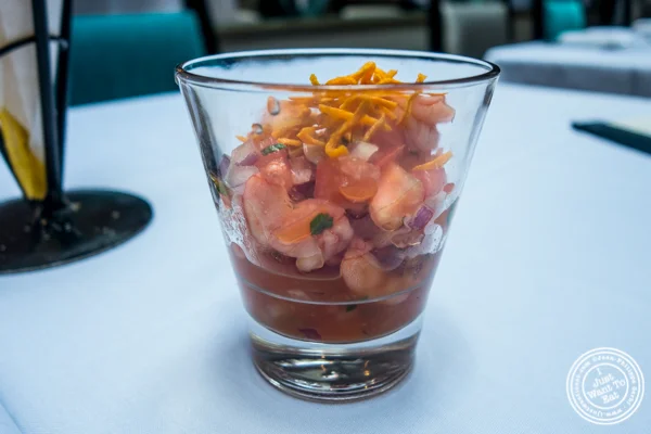 Ceviche de camarones at Victor's Café, Cuban restaurant in NYC, NY