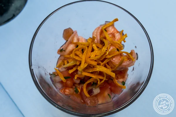 Ceviche de camarones at Victor's Café, Cuban restaurant in NYC, NY