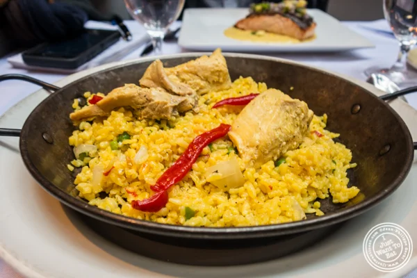 Arroz con pollo at Victor's Café, Cuban restaurant in NYC, NY
