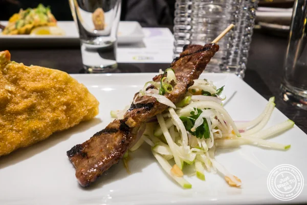 Short rib yakitori at Haru in Hell's Kitchen, NYC, NY