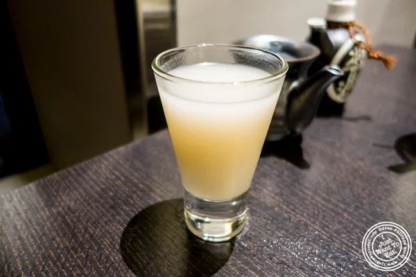 Sho Chiku BaiNigori sake at Haru in Hell's Kitchen, NYC, NY