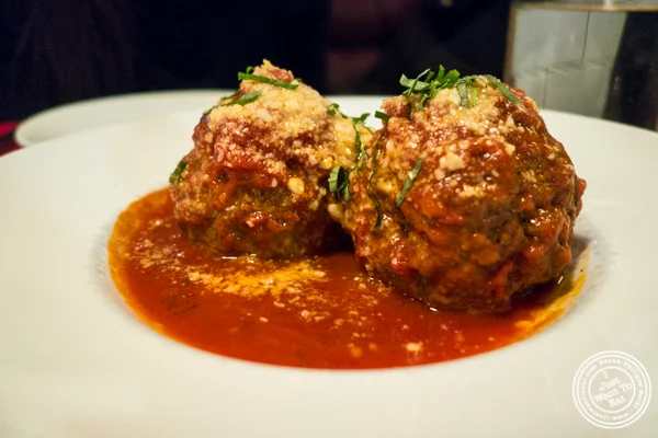 Meatballs at Lugo Cucina in NYC, NY