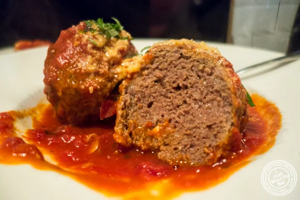 Meatballs at Lugo Cucina in NYC, NY