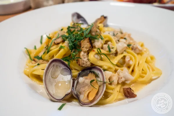 Linguine alle Vongole at Lugo Cucina in NYC, NY
