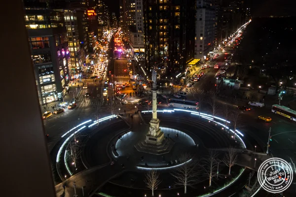 View of Columbus Circle at Robert in The Museum of Art and Design, NYC, NY