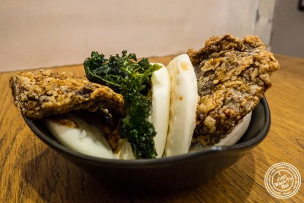 Shiitake buns at Jun-Men Ramen Bar in NYC, NY