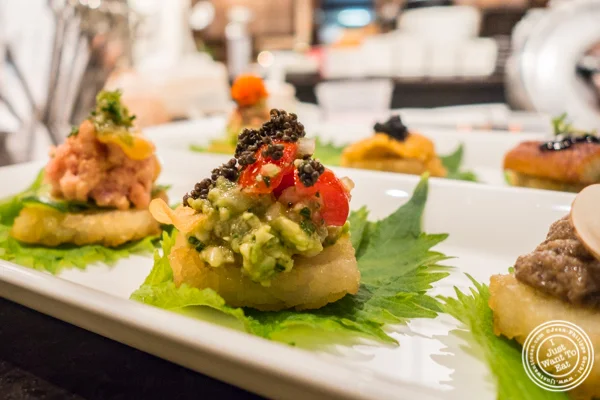 Guacamole canapé at ROKI Le Izakaya in NYC, NY