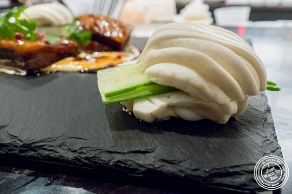Buns with cucumber at ROKI Le Izakaya in NYC, NY