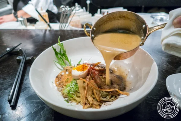 Chashu tonkotsu premium ramen at ROKI Le Izakaya in NYC, NY